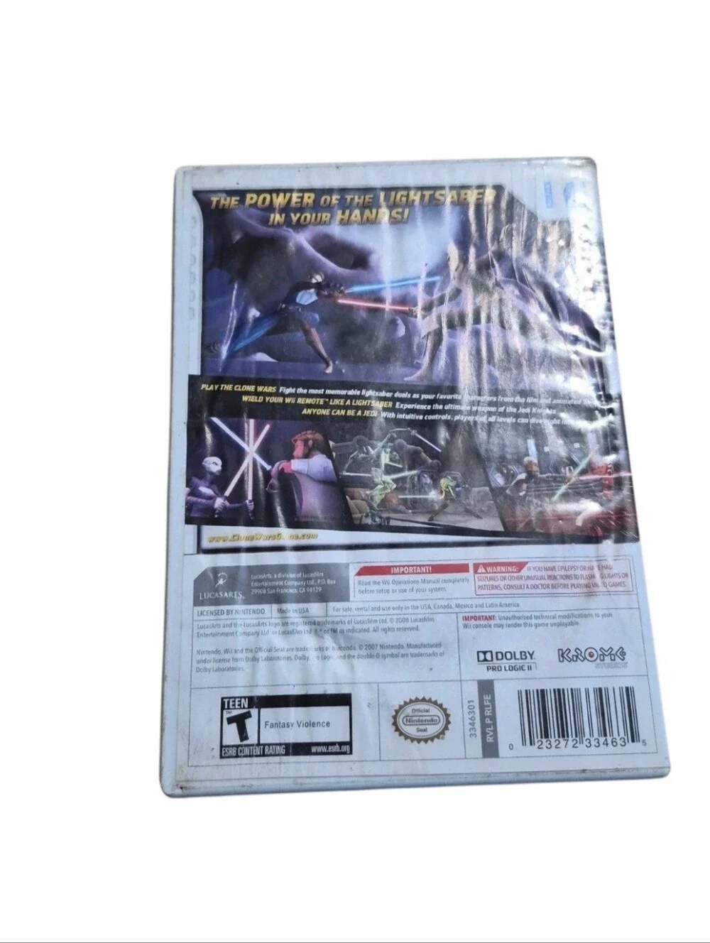 Wii Star Wars: The Clone Wars - Lightsaber Duels EUC